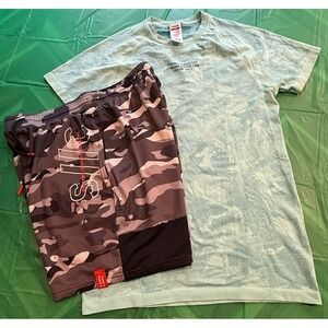 Gymshark X Steve Cook Set Shirt & Shorts Seamless Sleeve Size Medium Outfit